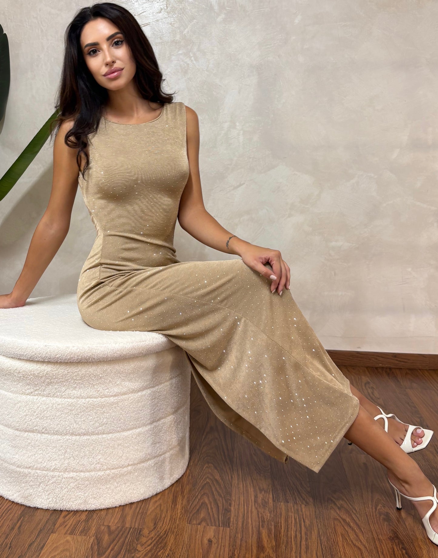 Vestito lungo glitter