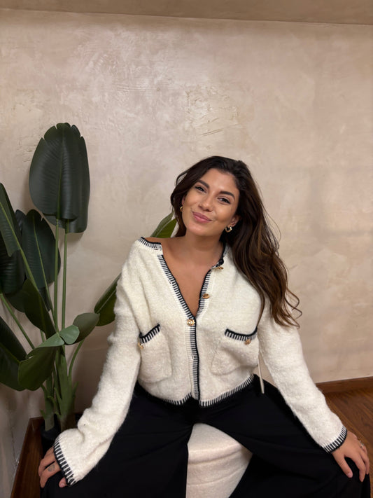 Cardigan bottoni oro