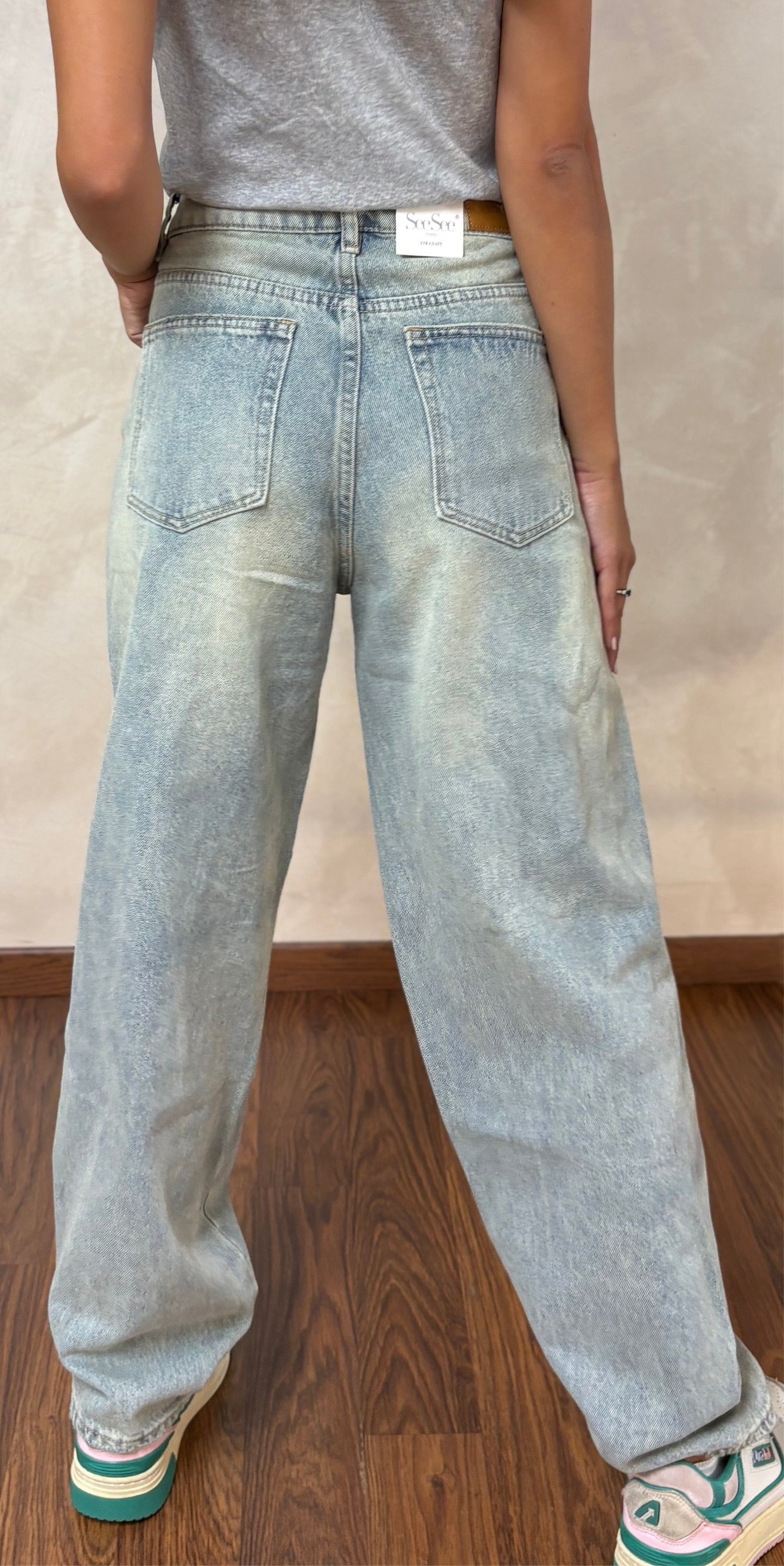 Jeans baggy, effetto vintage