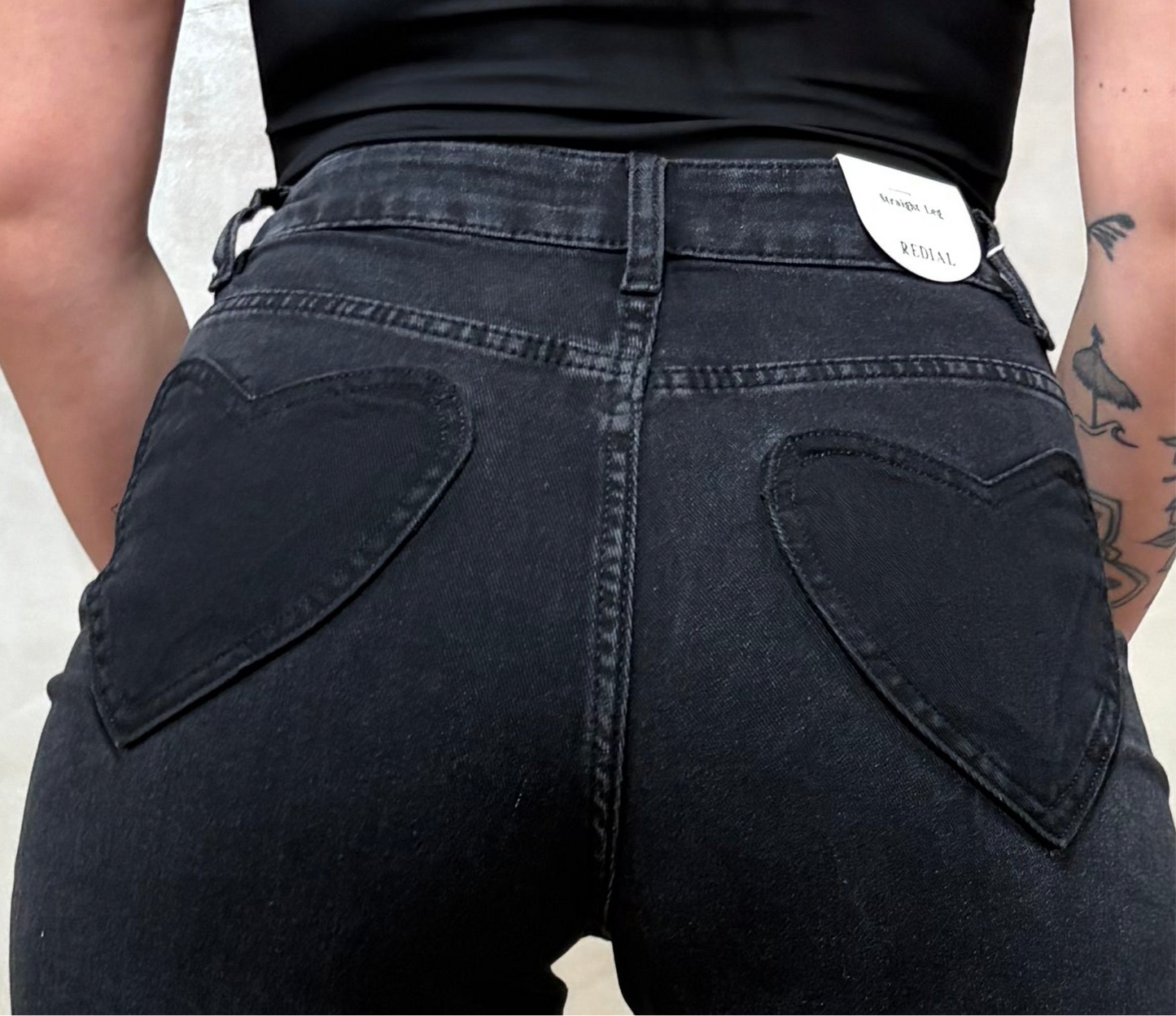 Jeans tasche a cuori