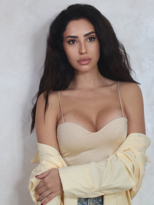 Corpetto glitter a cuore