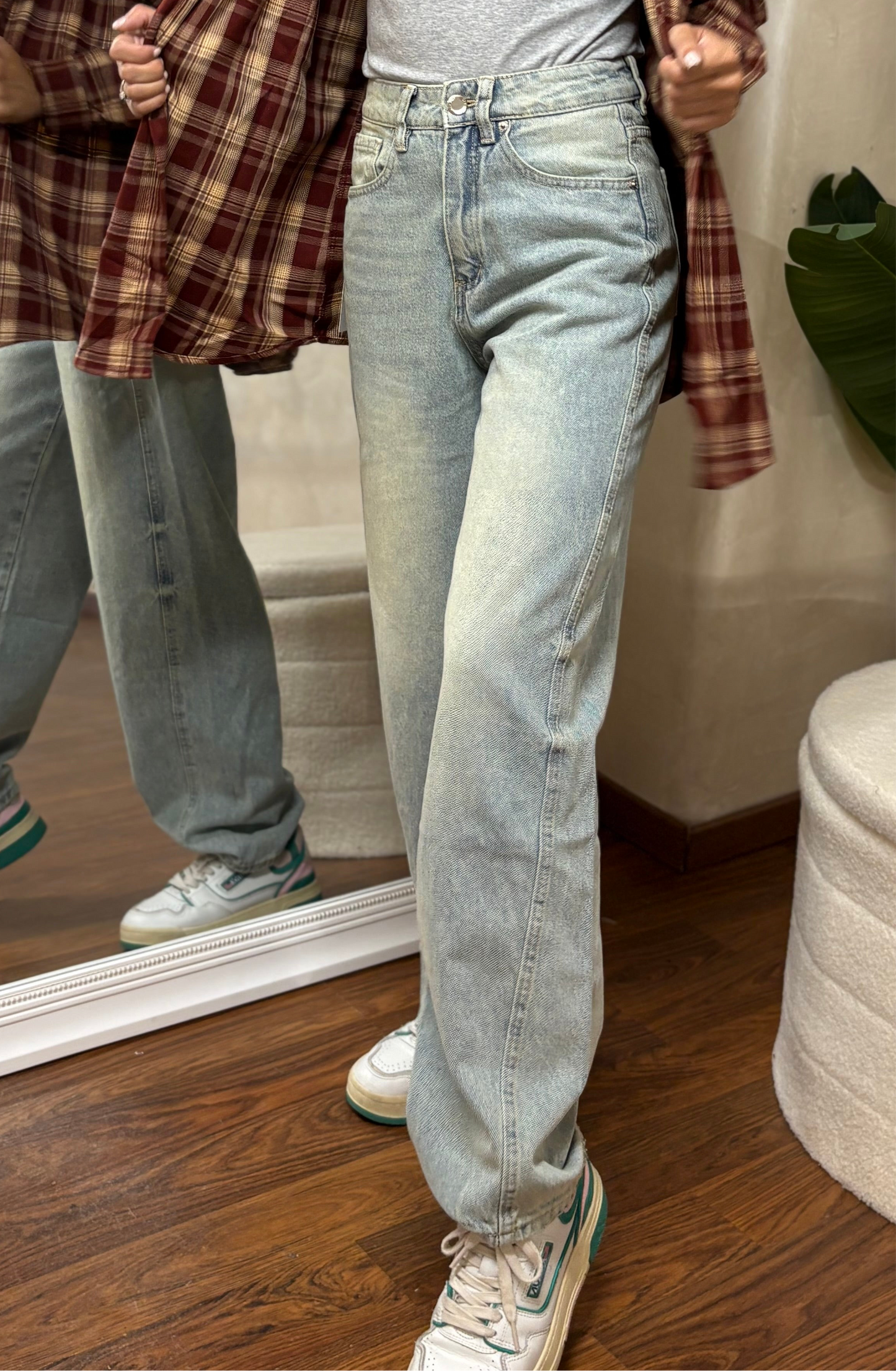 Jeans baggy, effetto vintage