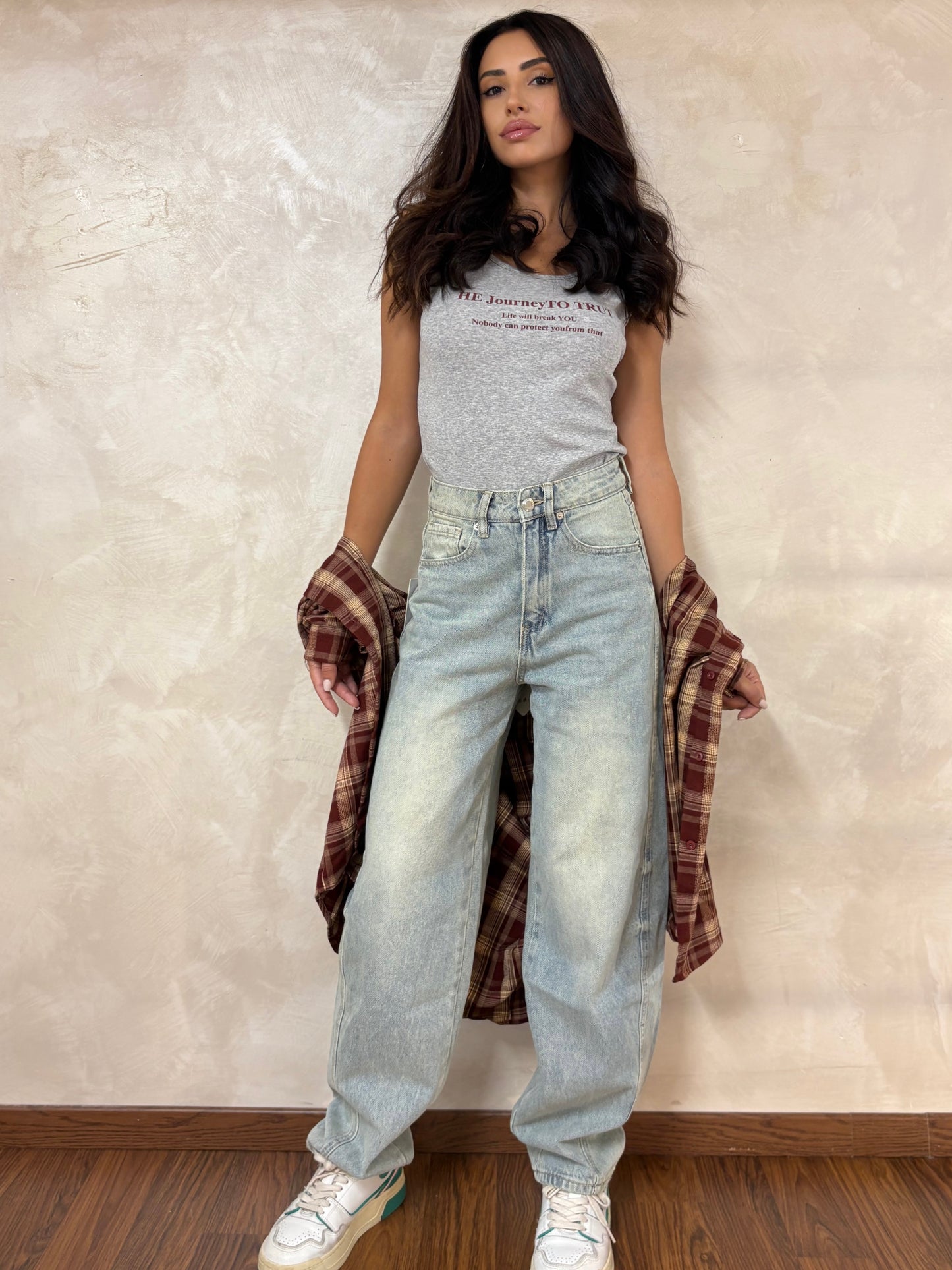 Jeans baggy, effetto vintage
