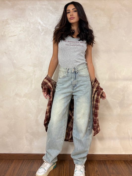 Jeans baggy, effetto vintage